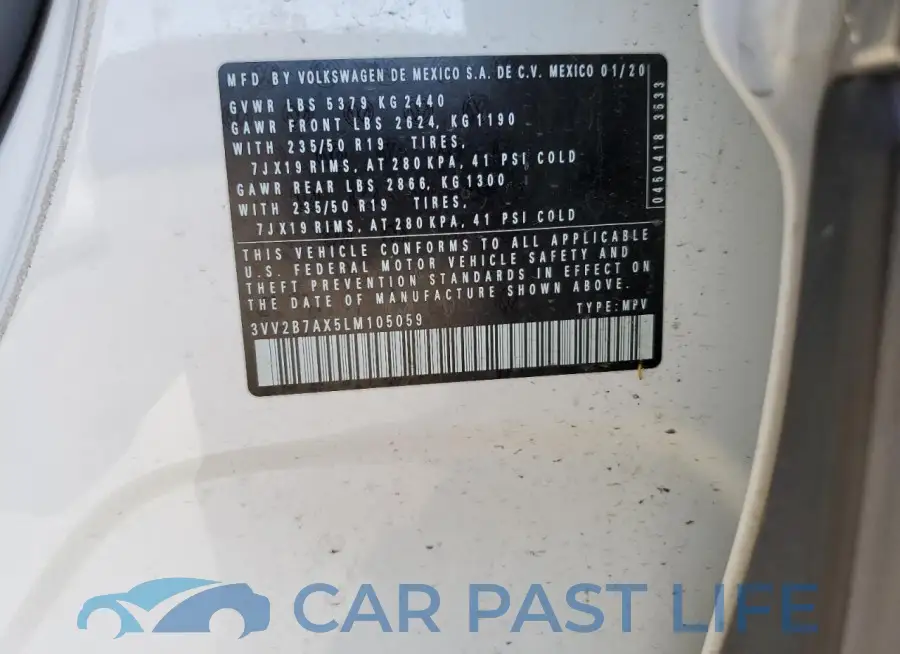 3VV2B7AX5LM105059# 12