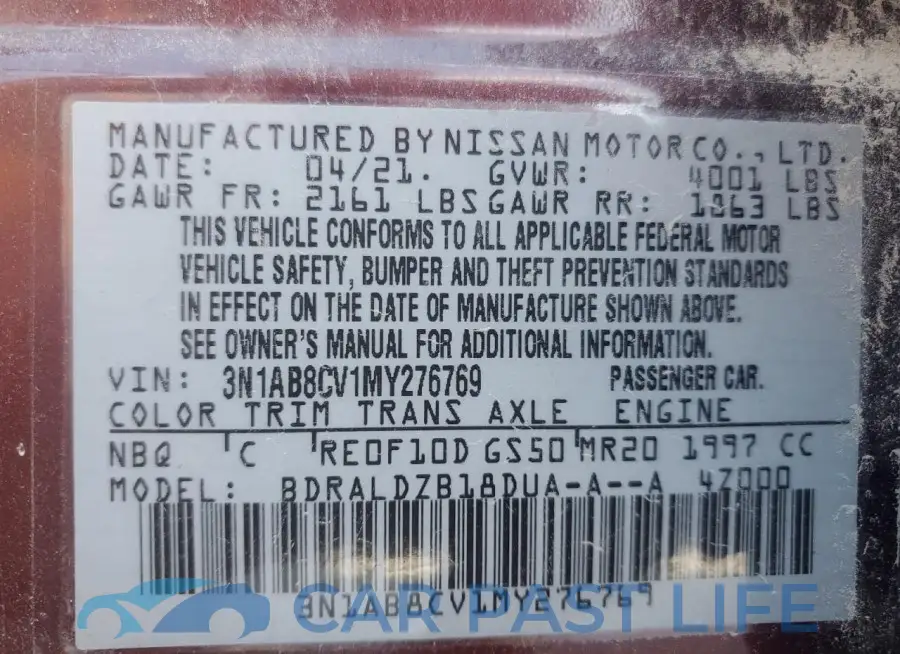 3N1AB8CV1MY276769# 11