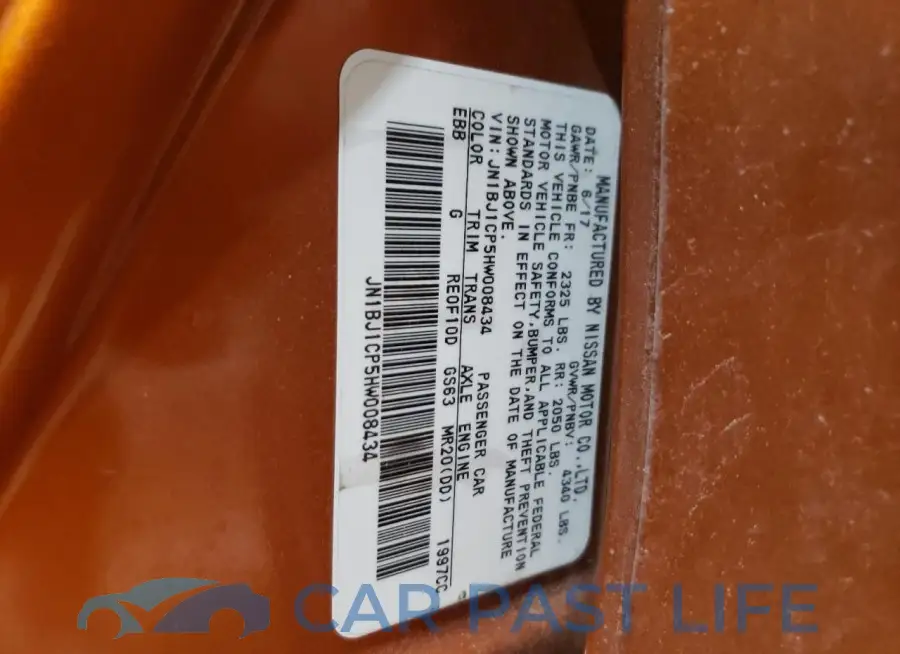 JN1BJ1CP5HW008434# 13