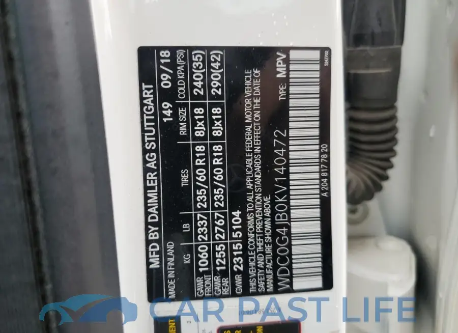 WDC0G4JB0KV140472# 13
