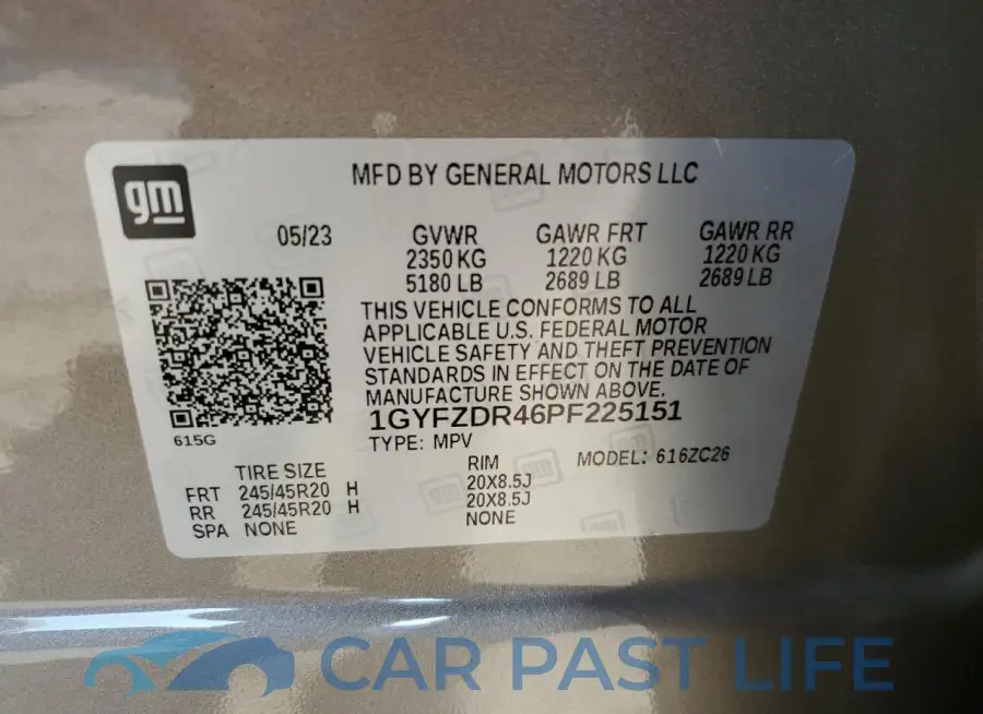 1GYFZDR46PF225151# 13