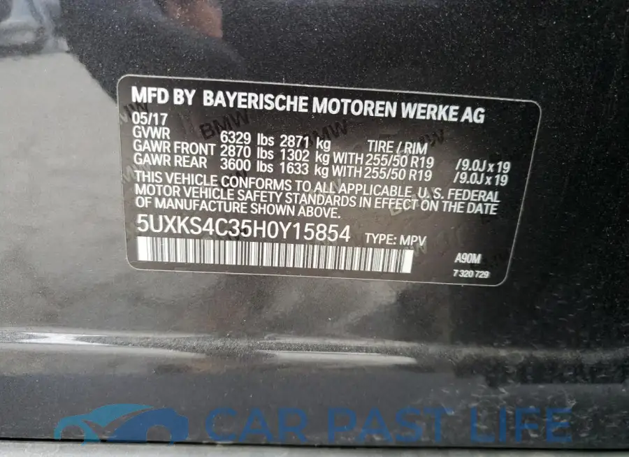 5UXKS4C35H0Y15854# 14