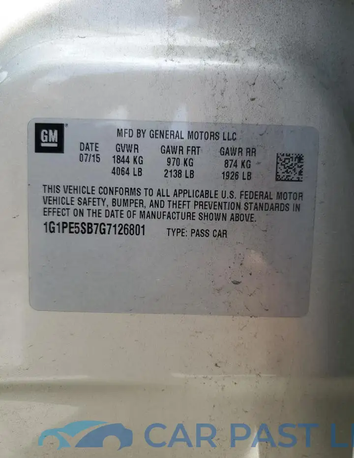 1G1PE5SB7G7126801# 12