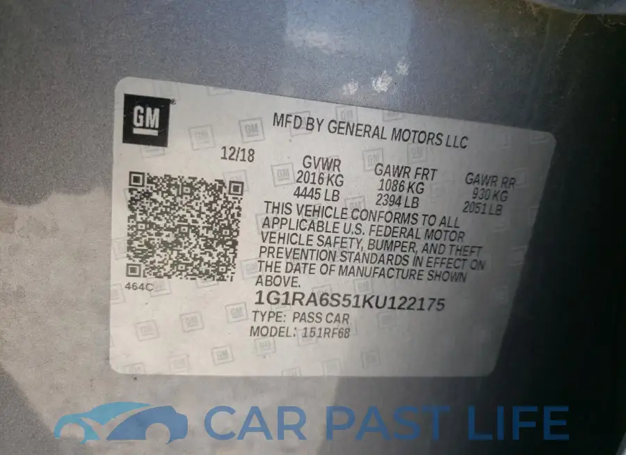 1G1RA6S51KU122175# 13