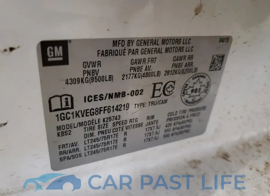 1GC1KVEG8FF614219# 12