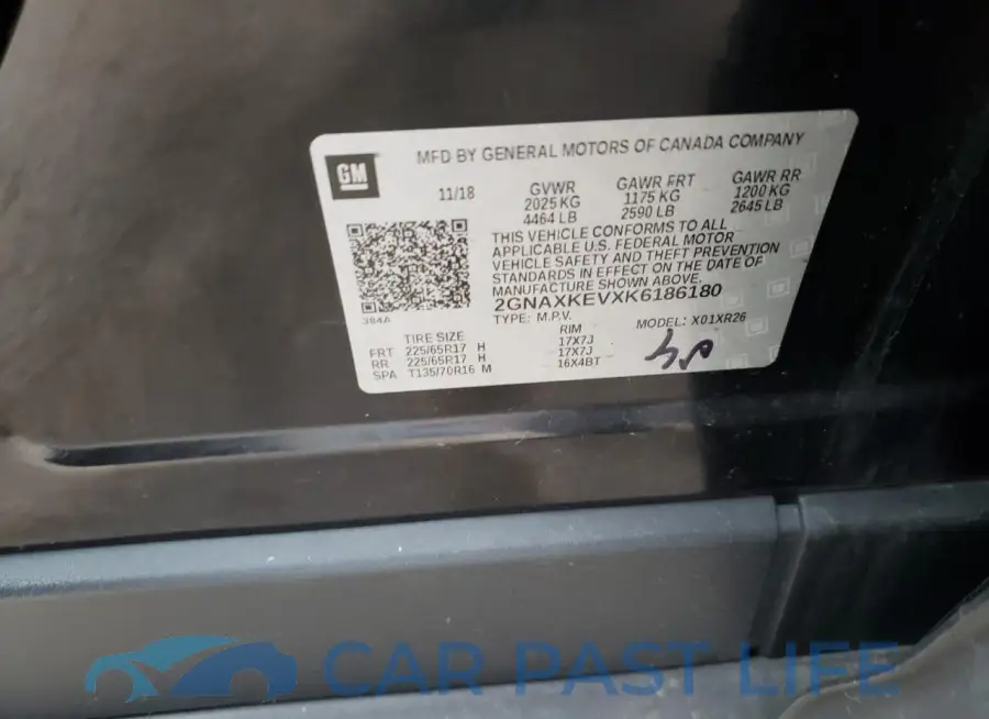 2GNAXKEVXK6186180# 12