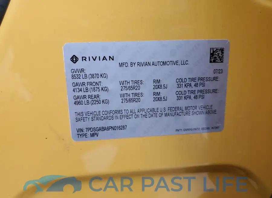 7PDSGABA6PN016287# 14