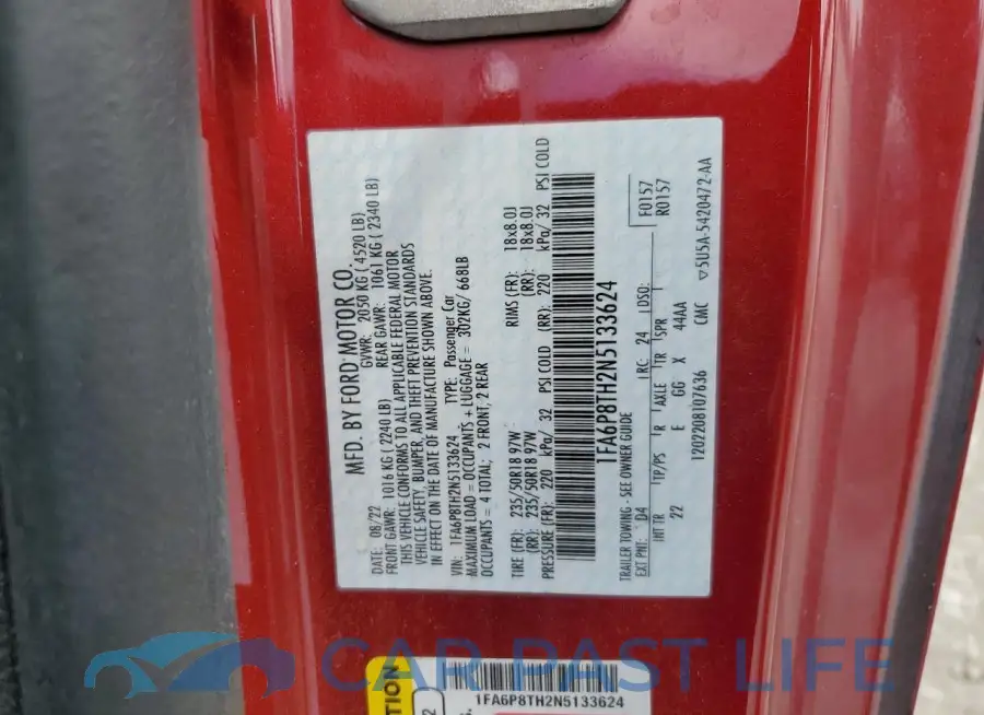 1FA6P8TH2N5133624# 13