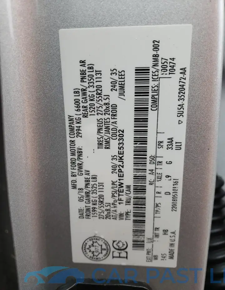 1FTEW1EP2JKE53302# 12