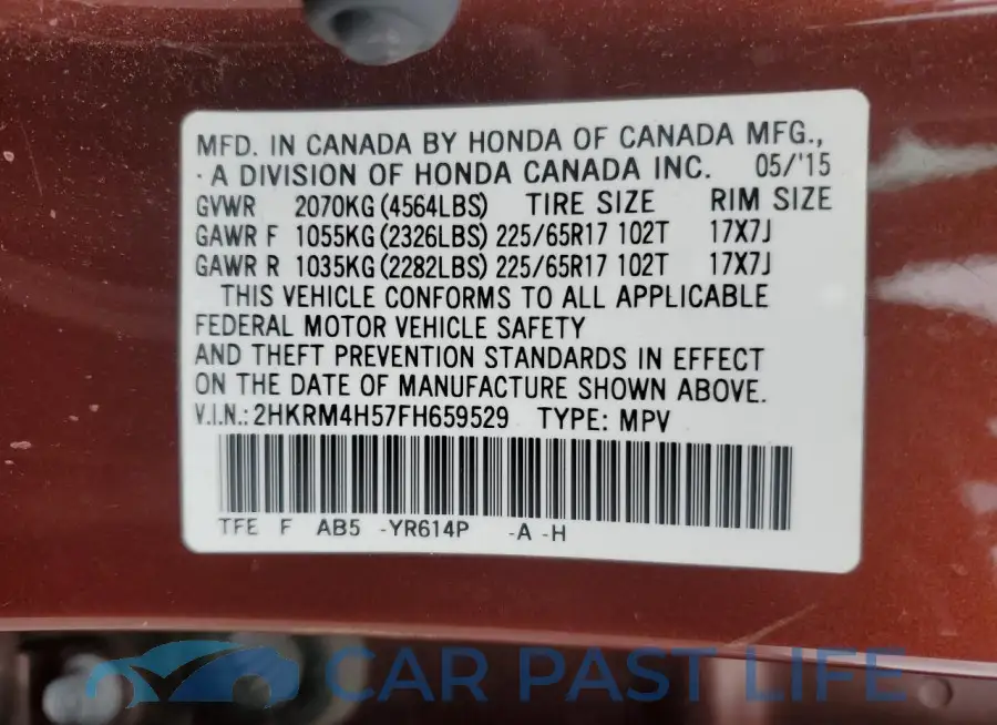 2HKRM4H57FH659529# 13