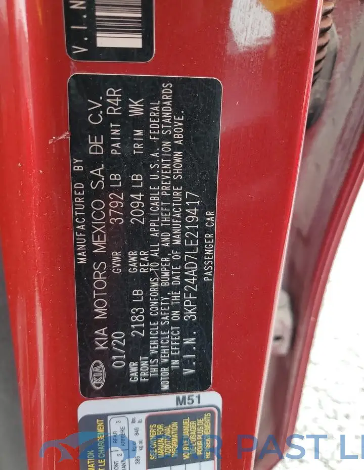 3KPF24AD7LE219417# 12