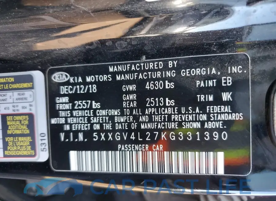 5XXGV4L27KG331390# 12
