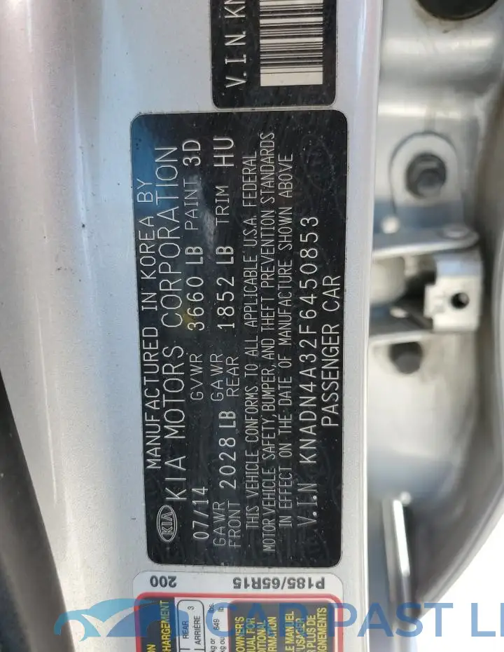 KNADN4A32F6450853# 12