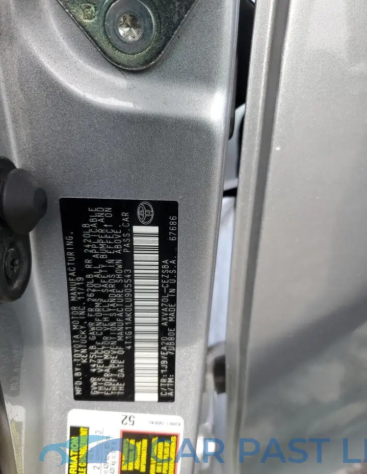 4T1G11AK0LU905543# 12