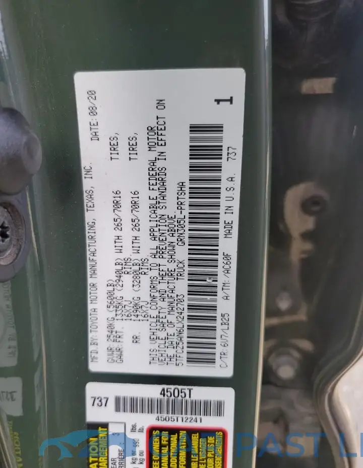 5TFCZ5AN6LX242703# 13