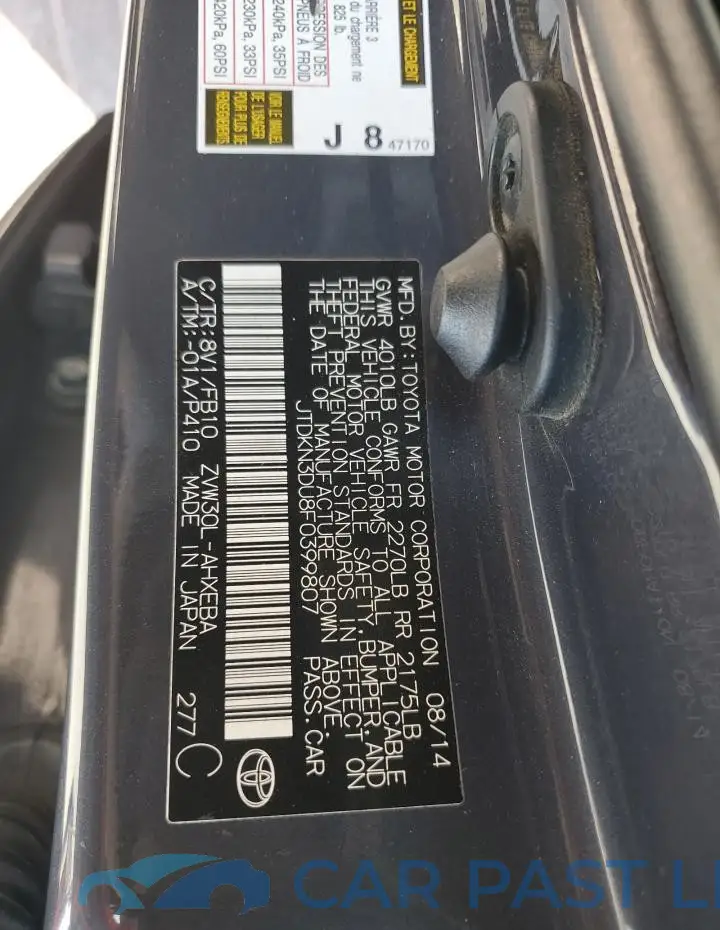 JTDKN3DU8F0399807# 13