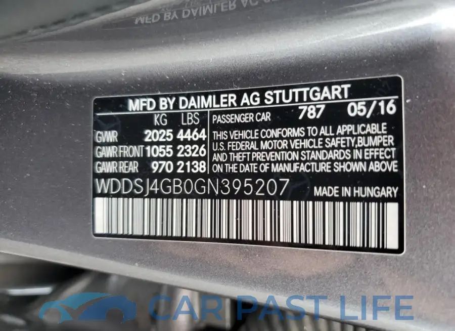 WDDSJ4GB0GN395207# 12