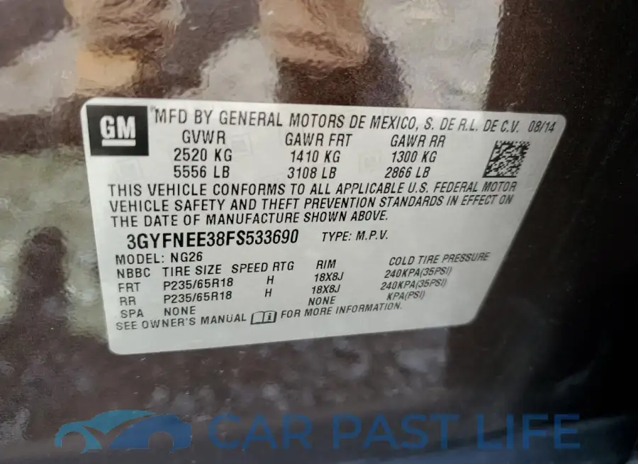 3GYFNEE38FS533690# 12