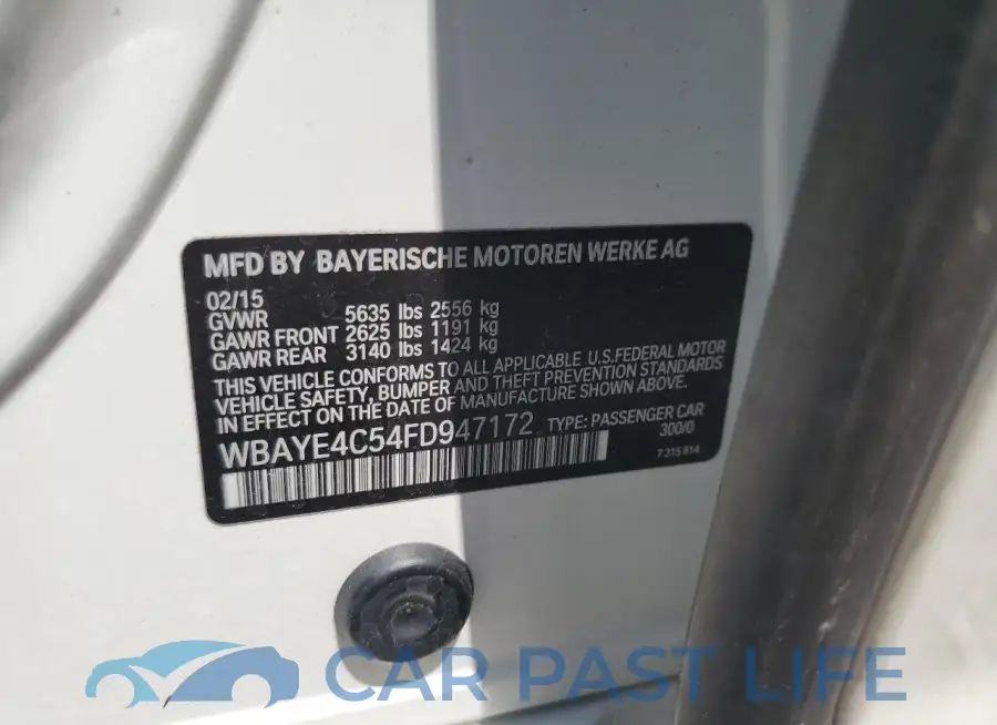 WBAYE4C54FD947172# 12