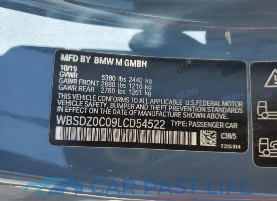 WBSDZ0C09LCD54522# 13