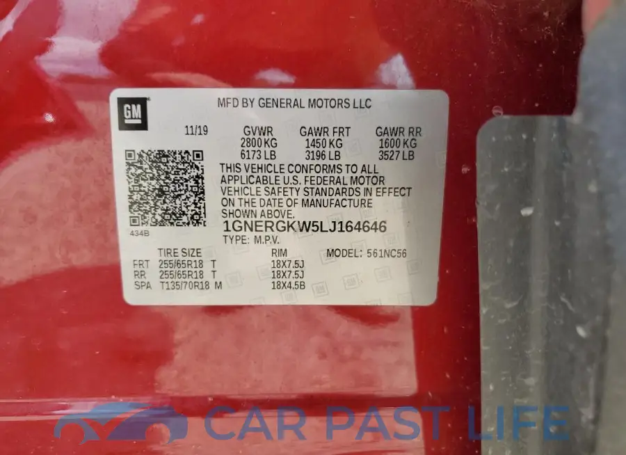 1GNERGKW5LJ164646# 14