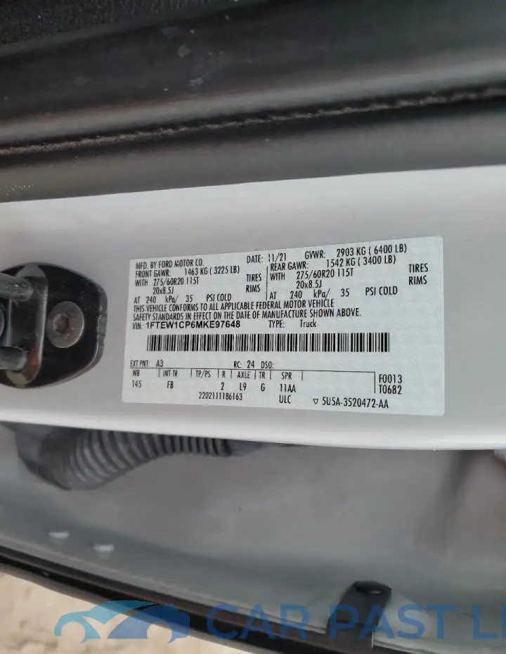1FTEW1CP6MKE97648# 12