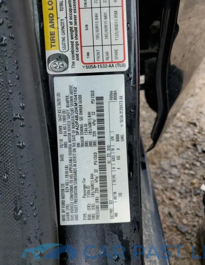 3FADP4BJ0KM104102# 12