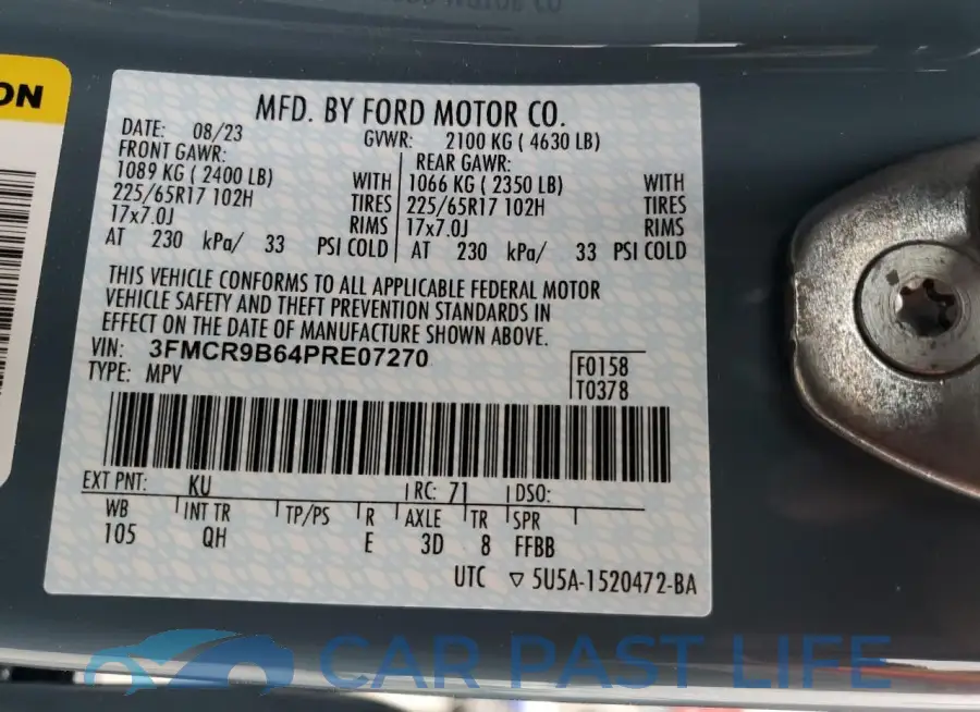 3FMCR9B64PRE07270# 13