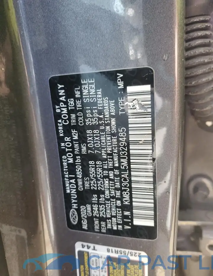 KM8J3CAL5MU329485# 12