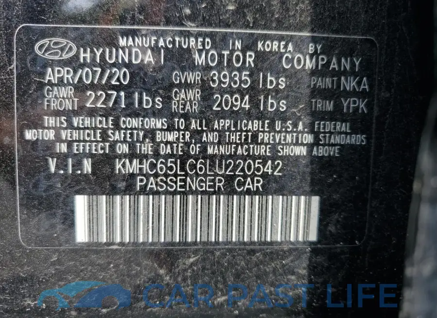 KMHC65LC6LU220542# 12