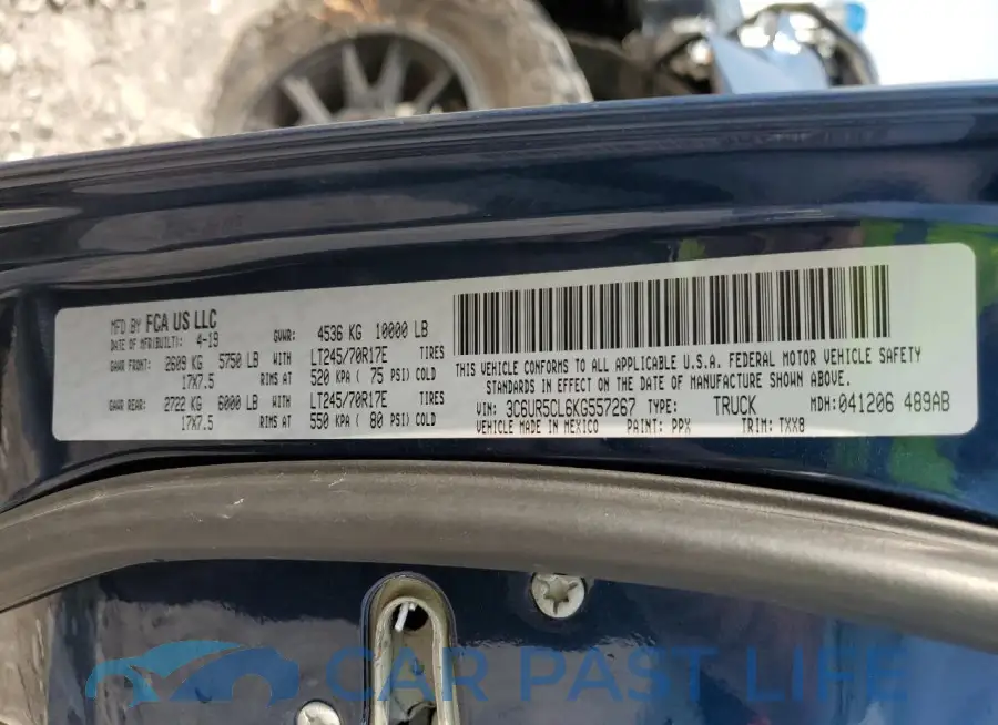 3C6UR5CL6KG557267# 12