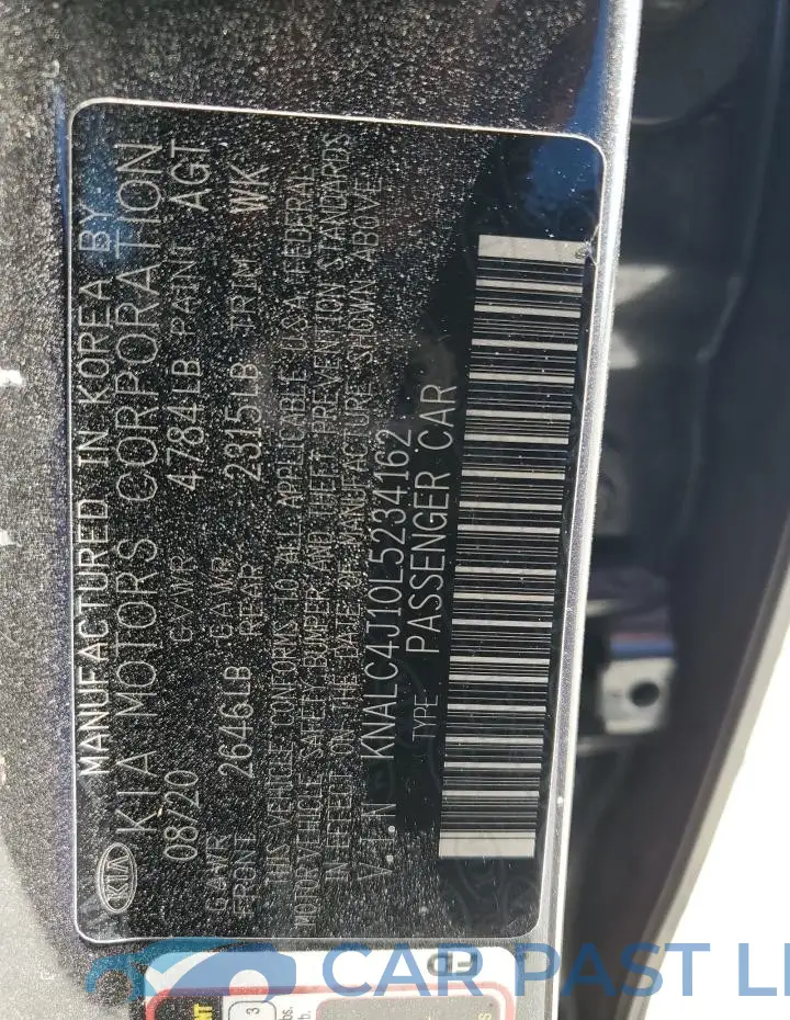 KNALC4J10L5234162# 12