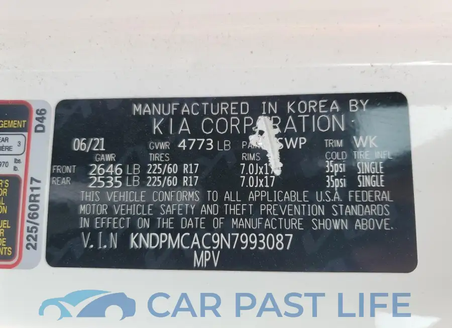 KNDPMCAC9N7993087# 13