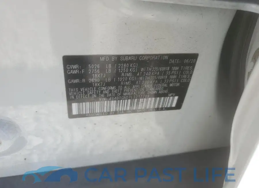 4S4BTGND7L3217709# 13