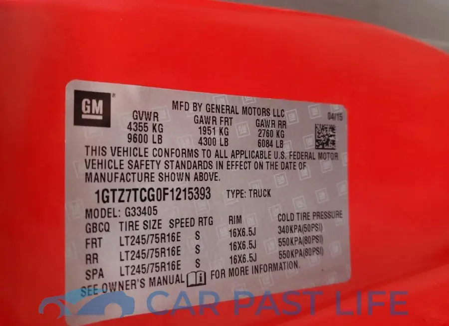1GTZ7TCG0F1215393# 13
