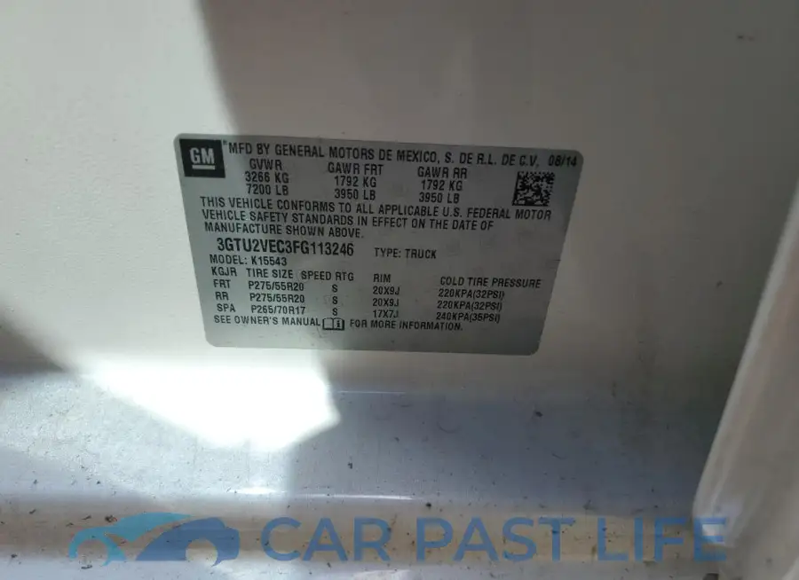 3GTU2VEC3FG113246# 13