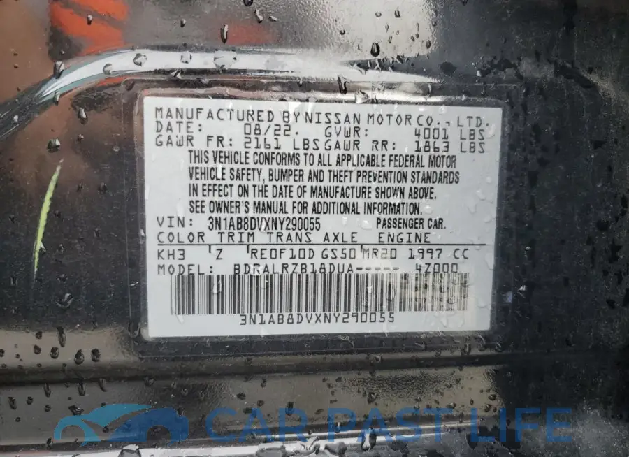 3N1AB8DVXNY290055# 12