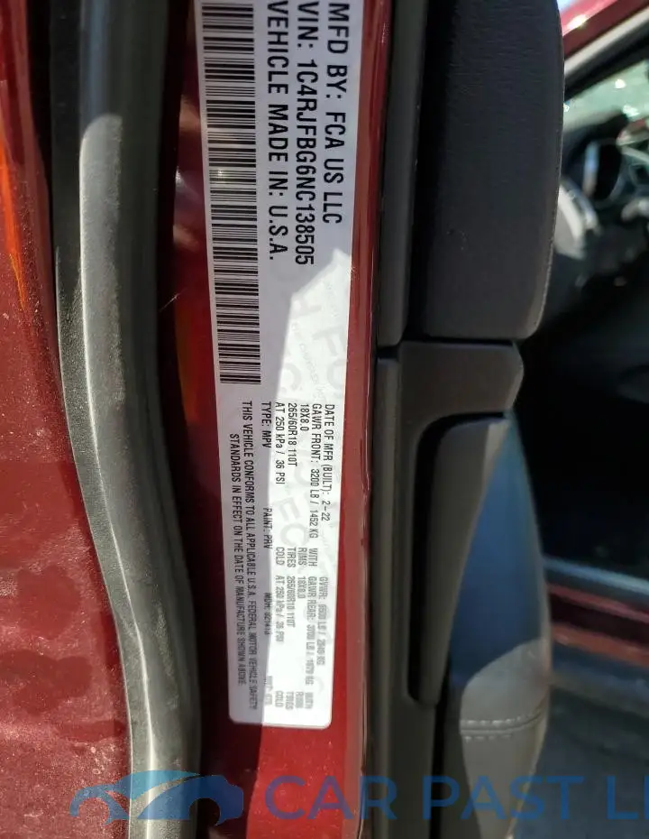 1C4RJFBG6NC138505# 13