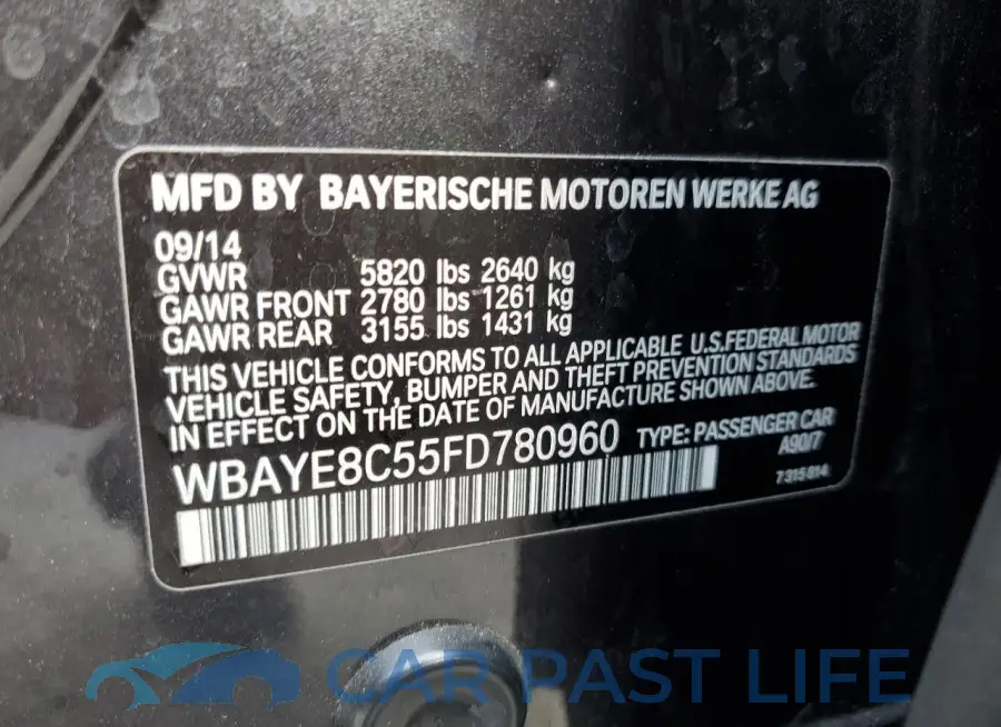 WBAYE8C55FD780960# 12