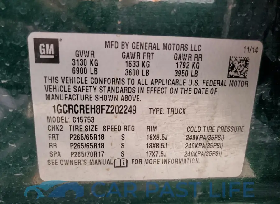 1GCRCREH8FZ202249# 12