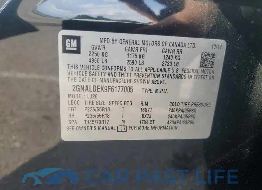 2GNALDEK9F6177005# 13