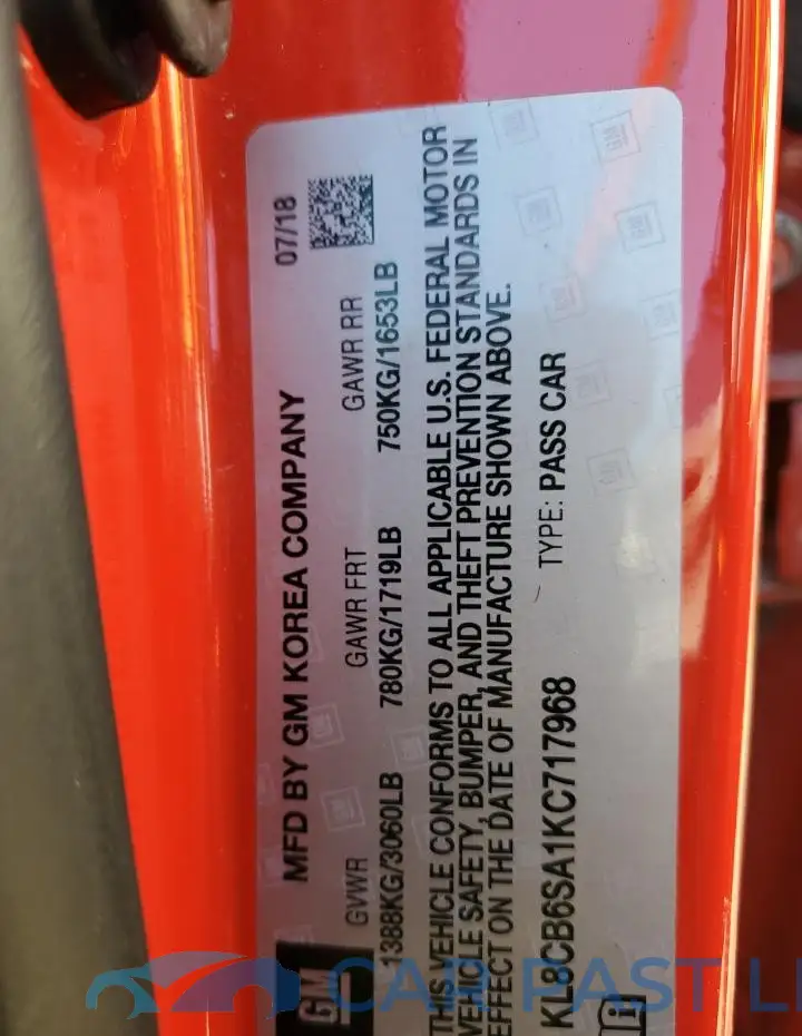KL8CB6SA1KC717968# 13