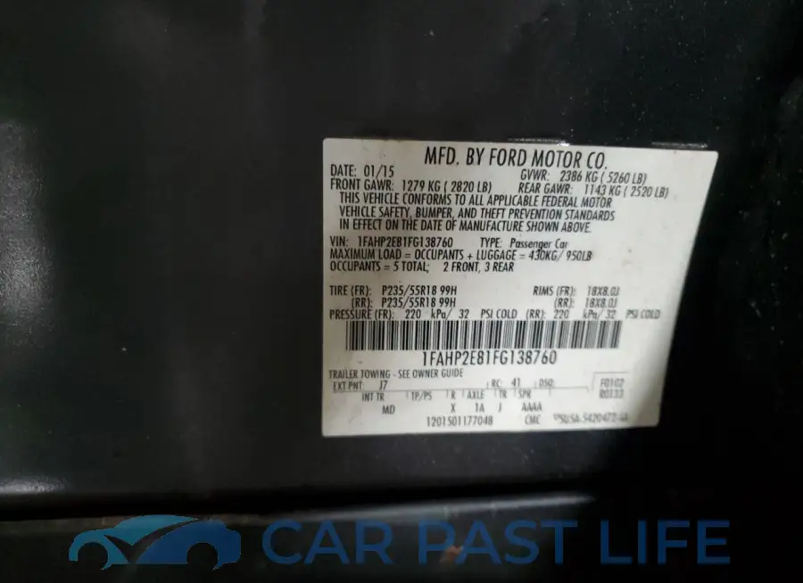 1FAHP2E81FG138760# 12