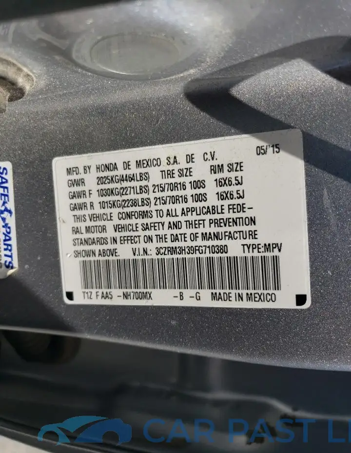 3CZRM3H39FG710380# 13