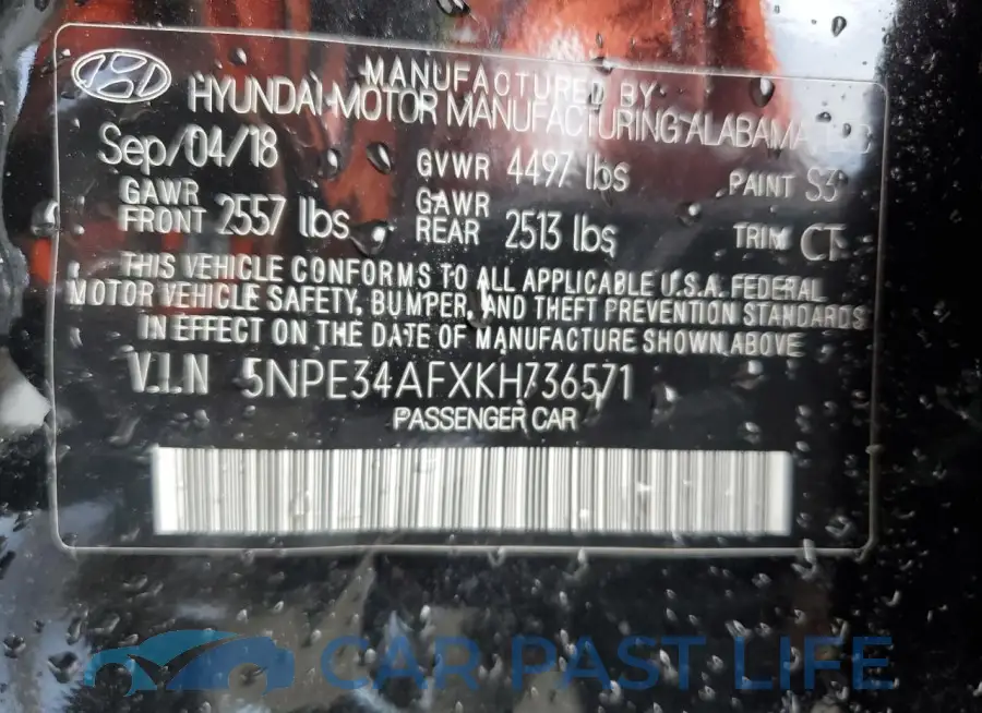 5NPE34AFXKH736571# 13