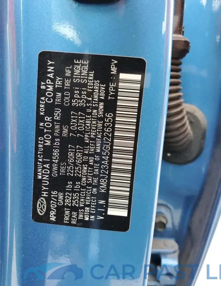 KM8J23A45GU226356# 12