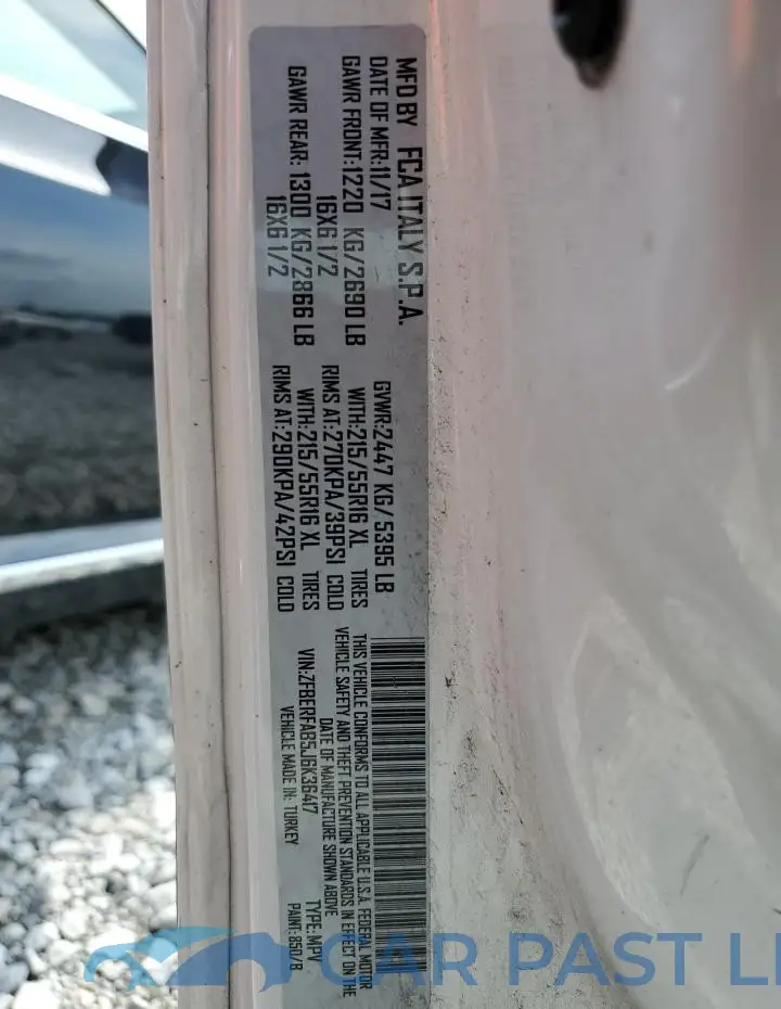 ZFBERFAB5J6K36417# 12