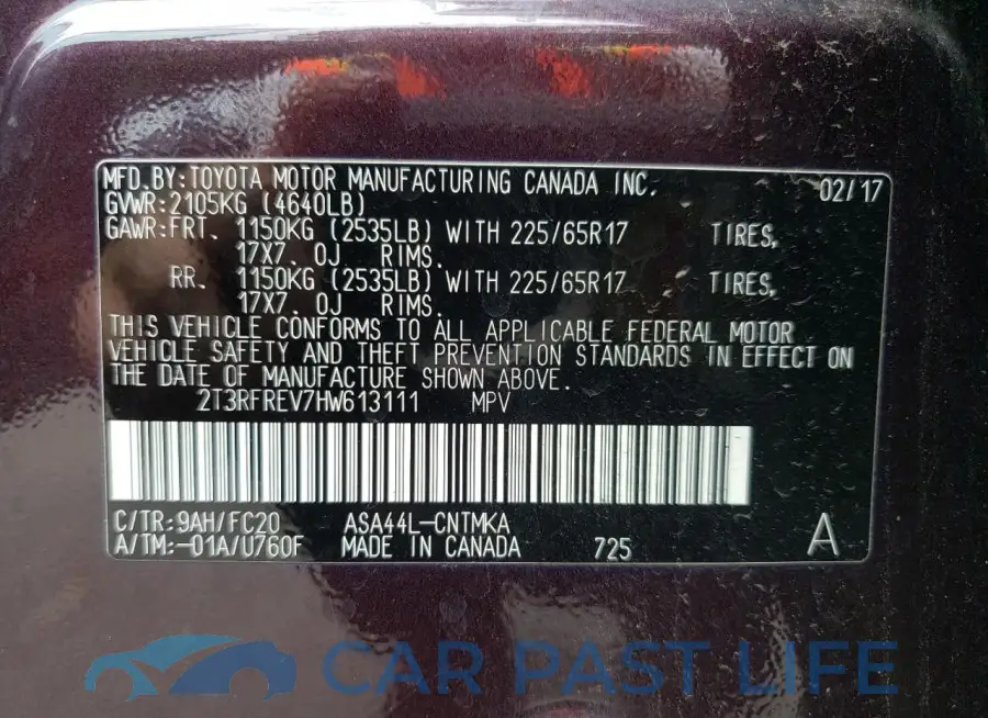 2T3RFREV7HW613111# 14
