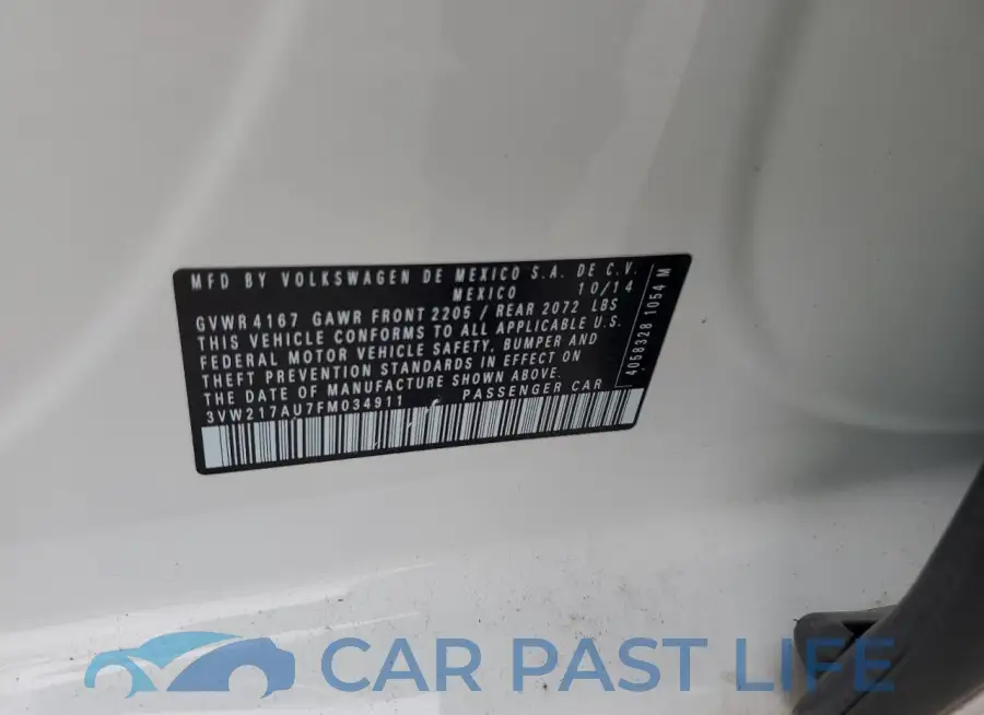 3VW217AU7FM034911# 14