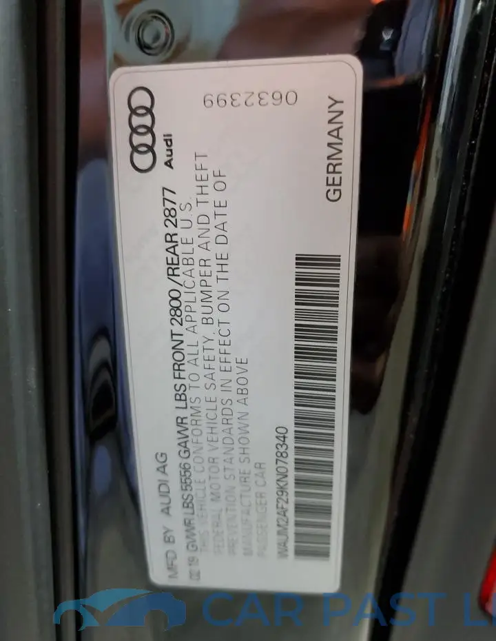 WAUM2AF29KN078340# 13